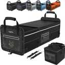 SugarFox Car Trunk Organizer | Foldable, Waterproof | Trunk Organizer for SUV/Cars | Car Organizers & Storage - Car Accessories for Women -M004 (Black With Ice Pack, X-Large)