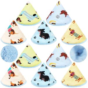 Timgle 10 Pcs Coral Velvet Pee Covers Baby Boy, Strong Water Absorption Pee Shield for Baby Boy, Reusable Diaper Changing Accessory for Boys Newborn Gift(Dachshund)