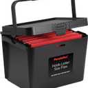 Pendaflex Portable File Box, Letter Size, 14.25" x 9.25" x 11", Black