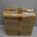 Mixing Bowls Set, 25PCS Khaki Mixing Bowls With Lids Set Stainless Steel Kitchen Large Nesting Metal Bowl 7QT to 1.5QT, Measuring Cups and Spoons for Prepping Cooking Serving