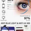 JM Oversized Reading Glasses for Women - Square Stylish Readers for Woman Men/W Blue Light Blocking Trendy Womens Reader +2.75