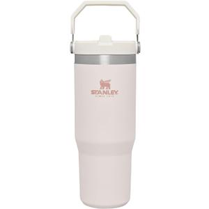 Stanley IceFlow Stainless Steel Tumbler with Straw - Vacuum Insulated Water Bottle for Home, Office or Car Reusable Cup with Straw Leak Resistant Flip Cold for 12 Hrs or Iced for 2 Days (Rose Quartz) (30 oz)
