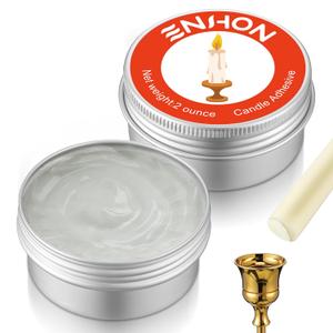 Enhon 4 Ounces, 2 Pack Candle Stick Glue Adhesive for Taper to Hold Candles in Place