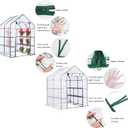 Walk-in Greenhouse Replacement Cover with Roll-Up Zipper Door 56x56x76 inch PVC Plant Gardening Greenhouse Cover for Gardening Plants Cold Frost Protection Wind Rain Proof (White Frameless)
