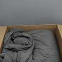 KAREVER Deep Grey Comforter Set Full Dark Gray Beddig Set for Kids Teens Adult Solid Gray Color Bedding Set 3 Pieces with 2 Pollowcases Lightweight Durable Gray Full Blanket Quilts Set