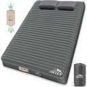 Double Self-Inflating Sleeping Pad with Built-in Electric Pump, 3.15" Ultra-Thick Memory Foam, Camping Mattress for 2 Person, R-Value 9.5