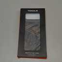 TENDLIN Compatible with iPhone Air Case Wood Grain with Carbon Fiber Texture Design Leather Hybrid Slim Case (Three Stripe)