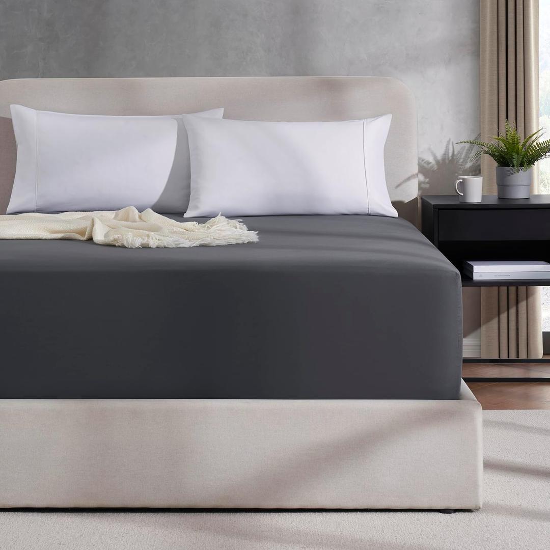 Kids Twin Bed Fitted Sheet Grey