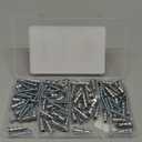 Metal Self Drilling Drywall Anchors,110PCs Hollow Zinc Sheetrock Anchors and Screws Kit, 55 Heavy Duty Wall Anchors and 55 Pan Head Screws,60LB Hanging