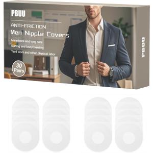 Nipple Covers for Men,60Pcs(30Pairs)/40Pcs(20Pairs)/20Pcs(10Pairs) Mens Nipple Covers,Anti-Chafing Nipple Covers Men (Cream)
