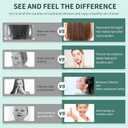 Filtered Shower Head with Handheld,High Pressure 6 Spray Mode Showerhead with Filters,Detachable Shower Head, Water Softener Filters Beads for Hard Water -Remove Chlorine (Black)