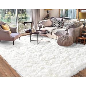 Rezutan Large 8x10 Area Rug for Living Room,White Soft Shag Rugs for Bedroom, NonSlip Ultra Fluffy Rug,Modern Plush Carpet for Girls Boys Kids Room Dorm, Fuzzy Rug for Home Decor Aesthetic