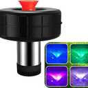 Pond Fountain Aerator Stainless Steel1HP 750W 110V, RGB Colorful Lights with Remote Control. 100 Feet Power Cord, Provides Efficient Aeration Fountain System for Large and Small Ponds. (RGB-1)