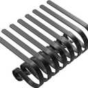 Christmas Stocking Holder for Mantle Non-Slip Adjustable Stand Metal Stocking Hangers Christmas Party Decoration Supplies (Black 8 Pack)