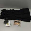 Mens Medieval Viking Pants Halloween Navigator Pirate Pants Renaissance Ankle Banded Lace Up Casual Trousers (Medium, Black)