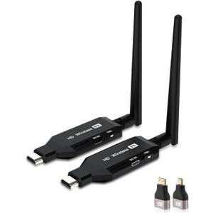 iPazzPort Wireless HDMI Transmitter and Receiver, 164Ft/ 50M HDMI Wireless Sender, 2.4/5.8GHz 1080P HD Extender for Laptop, Camera, TV Box, Projection to TV/Monitor/Projector, Audio Video Transmission