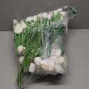 Yunlly 200 Pcs White Artificial Tulips Bulk PU Faux Tulips with Stem Bouquet Centerpieces Real Touch Fake Flower for Wedding Arrangement Bouquets Party Decorations(White)