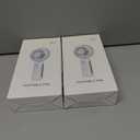 2 x Portable Handheld Misting Fan, 4000mAh USB Rechargeable Personal Mister Foldable Fan Battery Operated Spray Water Mist Fan Makeup Small Face Steamer for Travel Outdoors Office pink