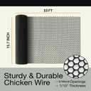 Black Plastic Wire Mesh Fence 15.7IN x 33FT - Commercial Grade Hexagonal Netting, Heavy Duty Snake & Rodent Barrier for Farms, Poultry Yards, Dog Runs | Durable Outdoor Security Fencing