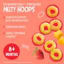 Earth's Best Organic Melty Hoops, Bite-Sized Snacks for Babies 8 Months and Up, Strawberry and Mango, 0.70 Ounce Bags (Pack of 4)