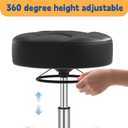 Rolling Stool Heavy Duty 400lb: Super Soft Seat Cushion,360 Swive,Height Adjustability,No Squeaky Noises,No Tip Over, New Upgraded Salon stool Chair, for Tattoo Facial Massage Spa Medical (Black)