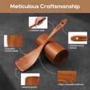 Kitchen Utensils Set, 7 Piece Premium Cooking Utensils Set, Durable Non-Stick Wooden Spoons for Cooking, Kitchen Essentials for New Home