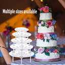 5 Pieces Cake Separator Plates Stands with 15 Pieces Clear Plastic Cake Dowel RodsCake Supports for Tiered Cake Stacking for 4, 6, 8, 10, 12 Inch Cakes.
