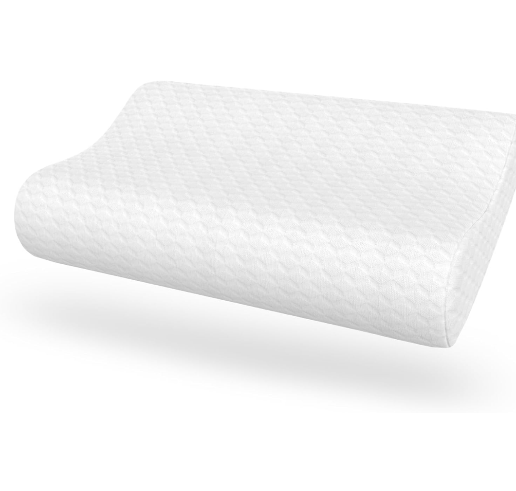 Gel Support Memory Foam Pillow, Standard Contour, Ventilated Cooling Memory Foam with Premium Polyester Cover, Side and Back Sleeper, WhiteGel Support Memory Foam Pillow, Standard Contour, Ventilated Cooling Memory Foam with Premium Polyester Cover