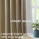 Vision Home Brown Linen Full Blackout Curtains Grommet Total Room Darkening Window Curtains 84 inches Long for Bedroom Living Room Energy Efficient Thermal Insulated Rustic Drapes 2 Panels 58" Wx84 L