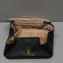 OCHEAL Makeup Bag, Portable Cosmetic Bag, Large Capacity Travel Makeup Case Organizer, Black For Women Toiletry Bag for Girls Traveling With Handle and Divider