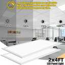 2x4 LED Flat Panel Light Drop Ceiling Light Fixture,7800LM Super Bright 5000K Daylight,0-10V Dimmable,ETL Listed,2x4 LED Recessed Drop Ceiling Troffer Light for Office Shop Commercial Lighting 4 Pack