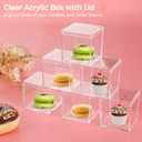 36PCS Mini Clear Acrylic Boxes,Small Clear Boxes with Lids, 2.2 x 2.2 x 2.2 in Plastic Square Cube, Square Display Box, Clear Container Boxes for Candy Pill Earring Jewelry Tiny Beads