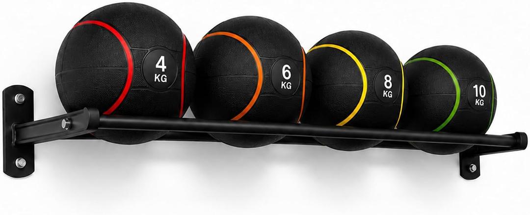 Medicine Ball Rack Wall Mount, Med Ball Storage Holder, Slam Balls Rack for Home Gym, Heavy Duty Exercise Equipement Wall Storage