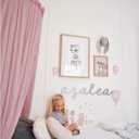 Kids Bed Canopy with Frills Cotton Cover Net for Crib Reading Nook Curtain Hideaway Hanging Round Tent Nursery Bedding Play Room Decor (Dusty Rose)