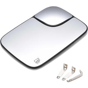 Heated Mirror Glass Right Passenger Side Compatible with Dodge Ram 1500 2500 3500 2005 2006 2007 2008 2009 Replace# 5161010AA With spotter mirror