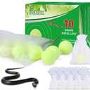 USKICH 10 Pack Snake Away Repellent, Snake Repellent Balls for repelling Snakes Rats and Other Pests, for Yard Lawn Garden Camping Fishing, Natural Plant Formula Pest Insect Control(Recipe Upgrade)