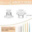 Glasseam Glass Tapered Candlestick Holders: 10Pcs Small Taper Candle Holders Bulk Clear Candle Sticks Holder Decor Short Modern Candle Holder for Table Centerpiece Wedding Christmas Dinner Party