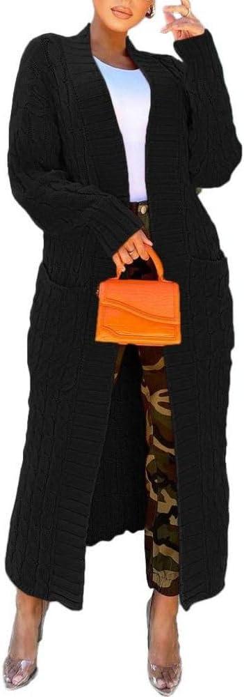 Nimsruc Cardigan Sweaters for Women Casual (Medium, Black)