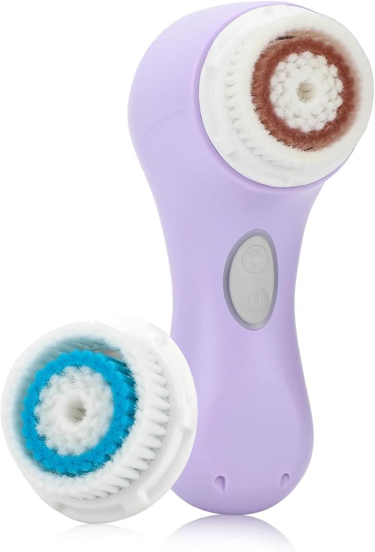 Mia 2 Sonic Facial Cleansing Brush - Electric Face Exfoliator for Deep Clean & Pore Cleansing, Waterproof & Rechargeable Lavender