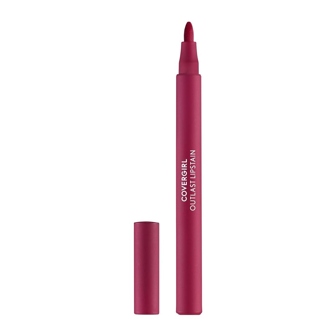 COVERGIRL Outlast, 05 All-Star, Lipstain, Smooth Application, Precise Pen-Like Tip, Transfer-Proof, Satin Stained Finish, Vegan Formula, 0.06oz COVERGIRL Outlast, 05 All-Star, Lipstain, Smooth Application, Precise Pen-Like Tip, Transfer-Proof, Satin Stained Finish, Vegan Formula, 0.06oz