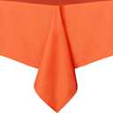 sancua Rectangle Tablecloth - 60 x 84 Inch - Stain and Wrinkle Resistant Washable Polyester Table Cloth, Decorative Fabric Table Cover for Dining Tables, Buffet Parties and Camping, Orange