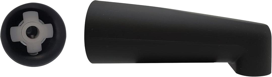Westbrass E5074-1F-62 7" Reach Wall Mount Tub Spout for Copper Pipe, Matte Black