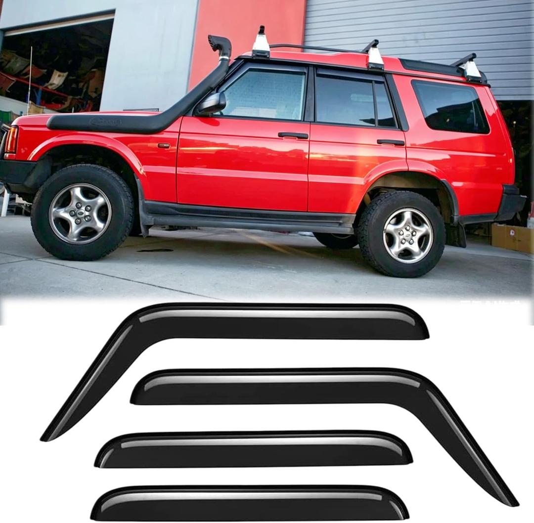 Window Visor Left Right 2pcs Slim Style for Ford F150 2015-2022 Smoke/Tinted Acrylic, OE# 92971, Direct Fit, Rain Deflection; Airflow Edge; Channel Seating; Surface Treatment , discovery 2 1999-2004