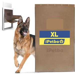 XL Dog Door Replacement Flaps 24 1/4" x 14 3/8", Flexible and Durable Doggy Door Flap Replacement, Weather Resistant