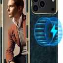 LOHASIC Magnetic for iPhone 17 Pro Max Case, Compatible with MagSafe, Modern Aesthetic Leather Design, Non-Slip Grip Protective Cover Phone Case for i Phone17 Pro Max 6.9" 2025 - Petrol Blue