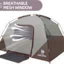 CAMEL CROWN Tents for Camping 4 Person Waterproof Tent Quick Setup Folding Outdoor Backpacking Tents Family Hiking, Wine Red