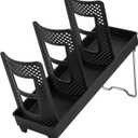 WIN&YING Coffee Cup Holder, Paper Cup and Lid Holder, Universal Disposable Cup Dispenser for Coffee Stations & Restaurant, Bar, Breakroom (Single Row - 3 Slots)