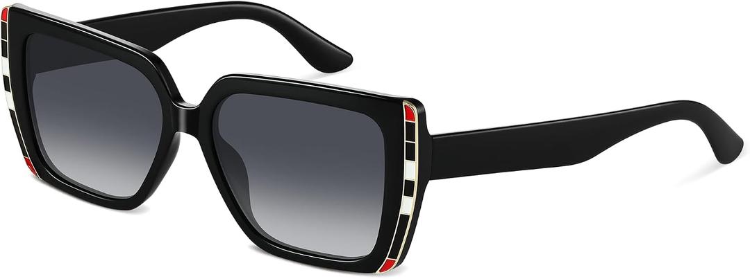 Oversized Square Sunglasses for Women Trendy Designer Womens Sun Glasses UV Protection Large Frame Shades
