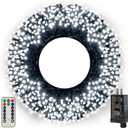 Ollny 500LED 164FT Long Christmas Tree Lights with 8 Modes Remote Timer IP44 Waterproof, Outdoor Christmas Lights for Tree House Yard Outside Xmas Decorations White