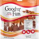Good n Fun Triple Flavor Kabobs Chews for All Dogs, 18 Count, Treat Your Dog to Chews Made from Beef Hide, Real Chicken, Pork Hide, Duck and Chicken Liver